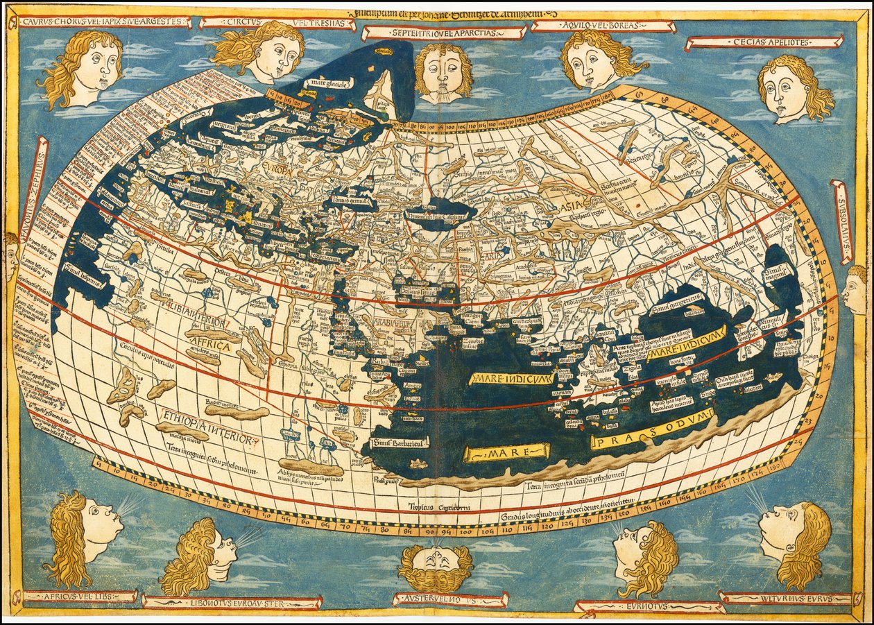 1482 Ulm Ptolemaios världskarta av Ptolemy