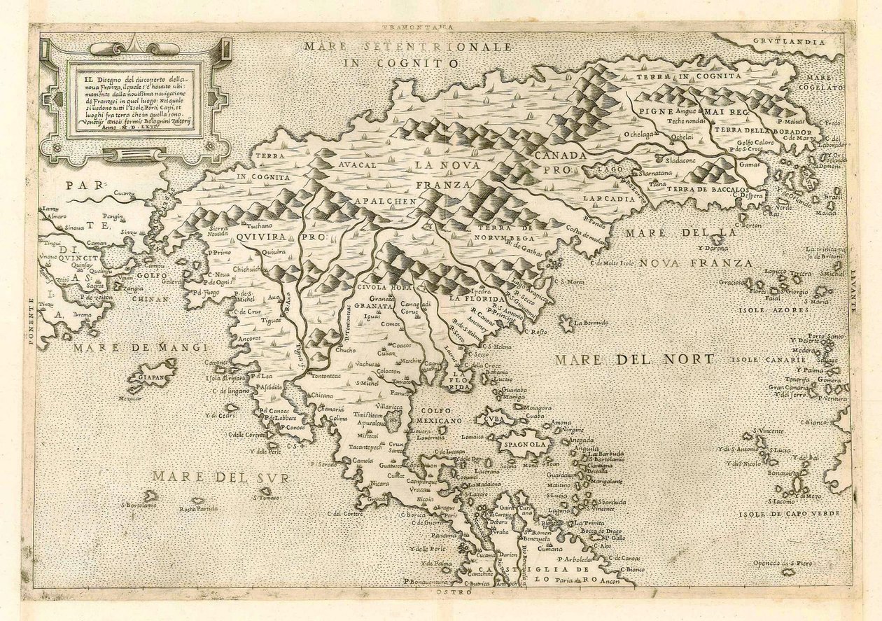 Utformningen av Nova Franza Discoperto av Ptolemy