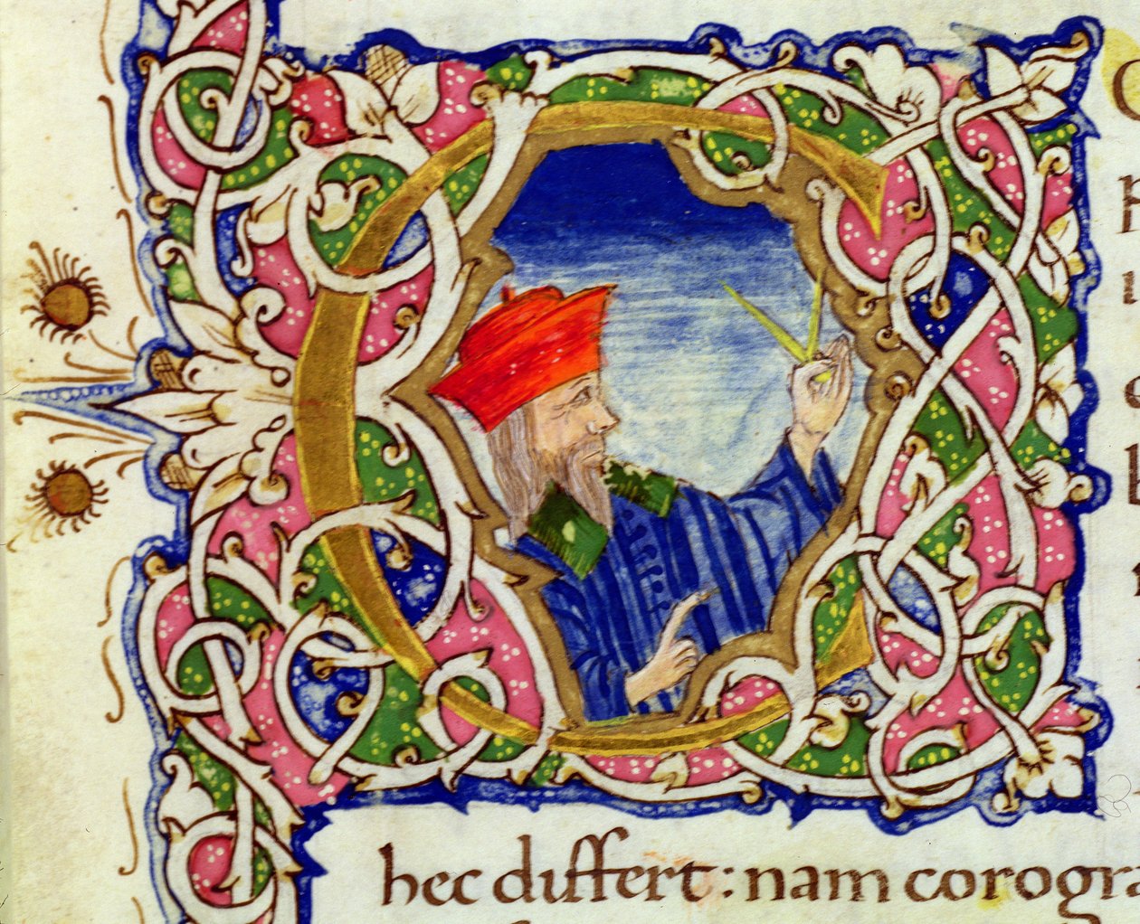 Ms Lat 463 fol.21r Historikerad initial 