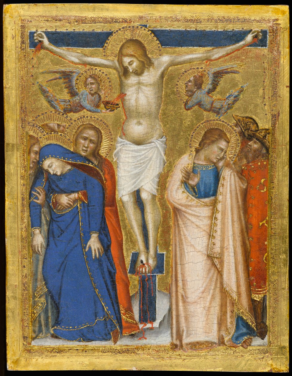 The Crucifixion, c.1330 (tempera och bladguld på panel) av Puccio and Stefano Capanna