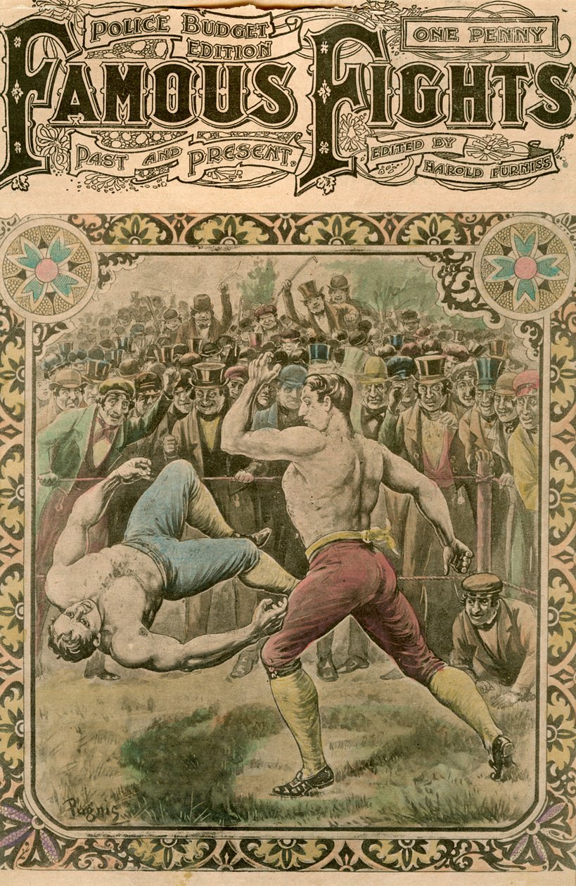 Kampen mellan Tom Spring och Bill Neat, 1823 sent 1800- eller tidigt 1900-tal. av Pugnis