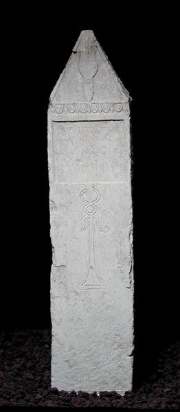 Votiv stela med en caduceus, från Kartago, 3:e-2:a århundradet f.Kr. (kalksten) av Punic Punic