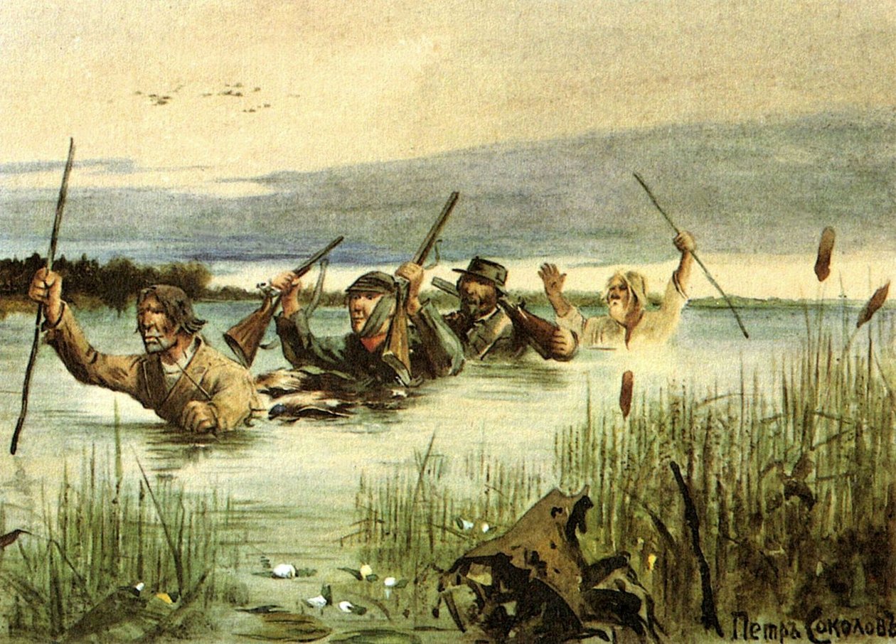  Illustration for the short story Lgov by Ivan Turgenev from the collection A Sportsmans Sketchesn:    ..      .n av Pyotr Fyodorovich Sokolov