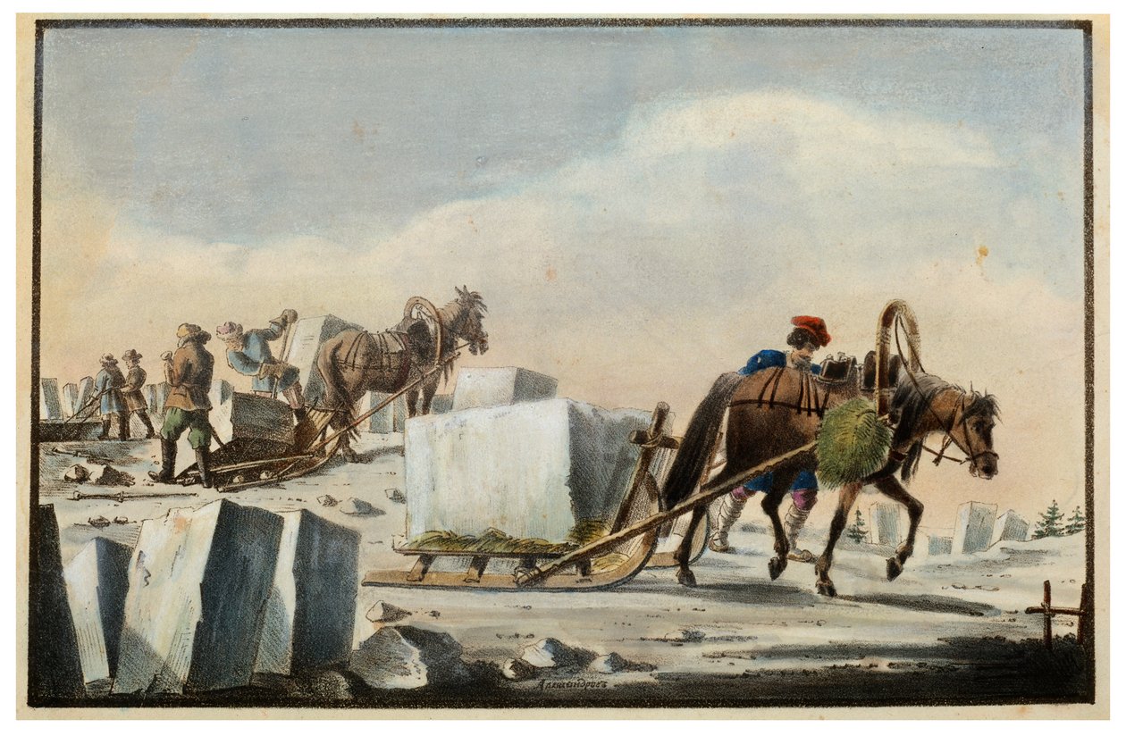 Isklyvning, 1825 av Pyotr Alexandrov