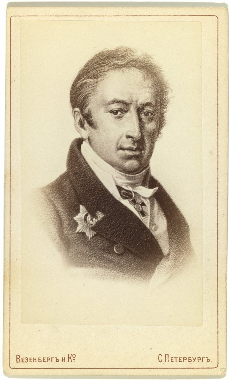 Porträtt av författaren och historikern Nikolay M. Karamzin 1766-1826 av Pyotr Fyodorovich Borel