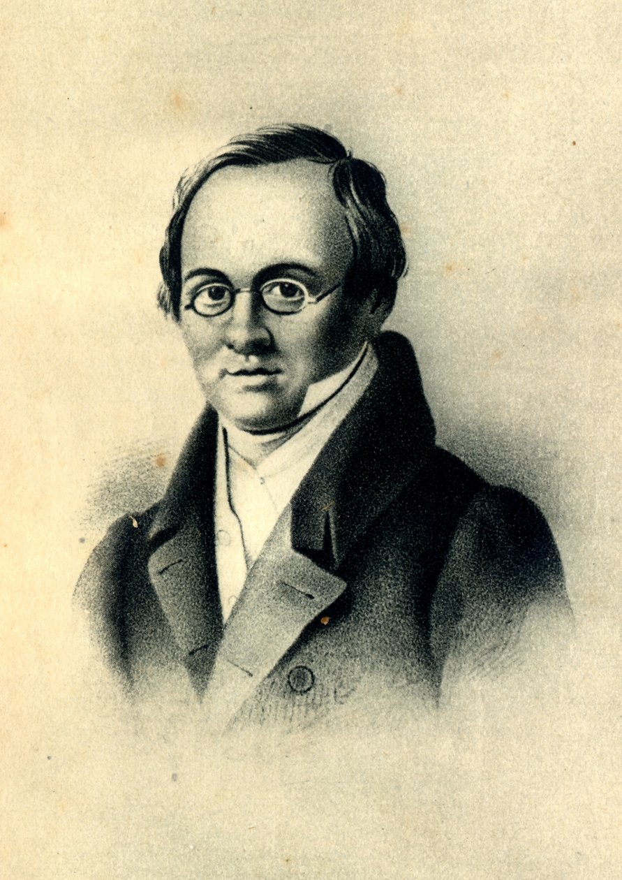 Porträtt av poeten Anton A. Delvig 1798-1831 av Pyotr Fyodorovich Borel