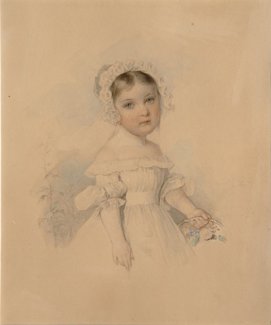 Porträtt av grevinnan Alexandra Alexandrovna Golitsyna 1823-1910, mitten av 1820-talet av Pyotr Fyodorovich Sokolov
