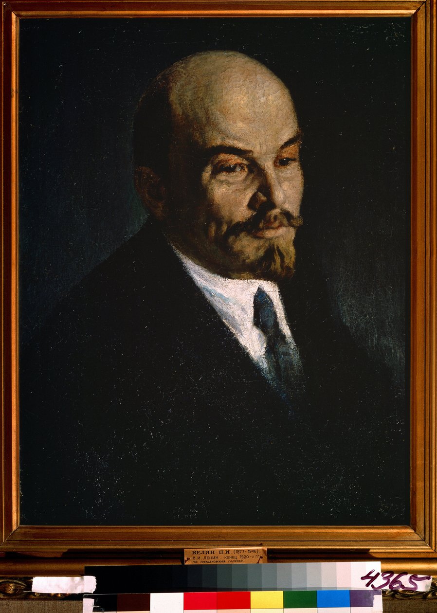 Porträtt av Vladimir Lenin av Pyotr Ivanovich Kelin