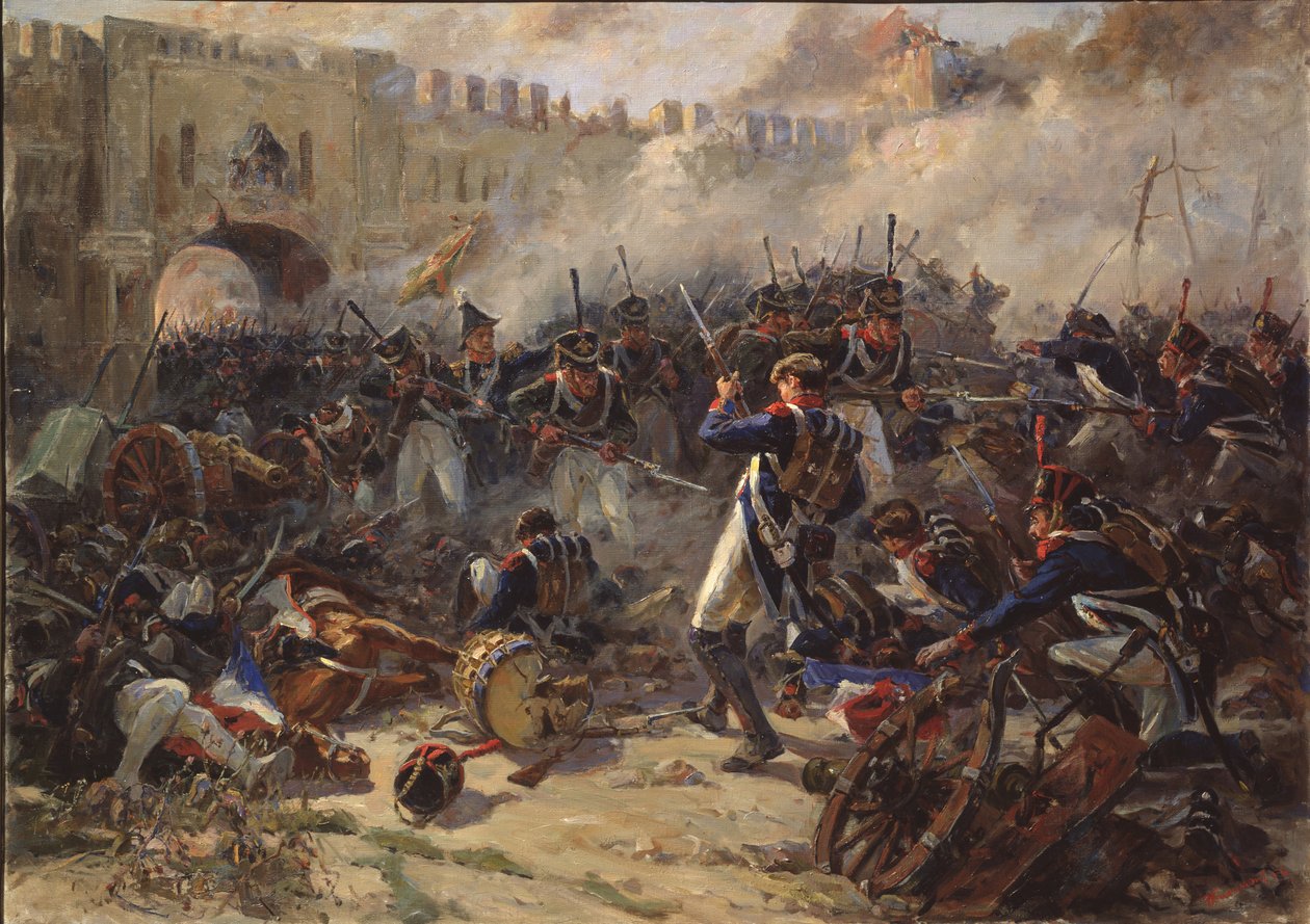 Slaget vid Smolensk i augusti 1812, 1956 av Pyotr Ivanovich Zhigimont