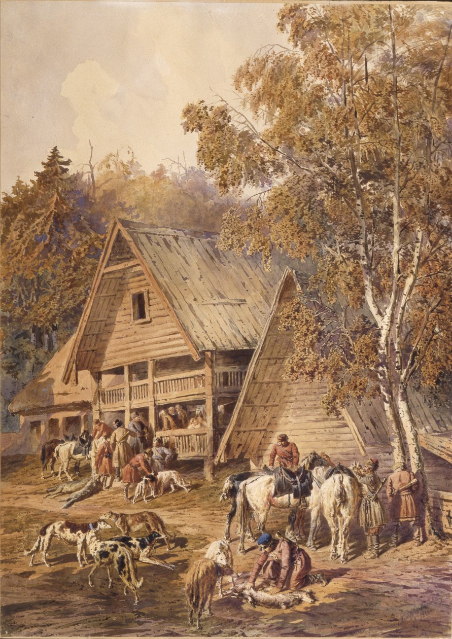 Jägarna, 1863 av Pyotr Petrovich Sokolov