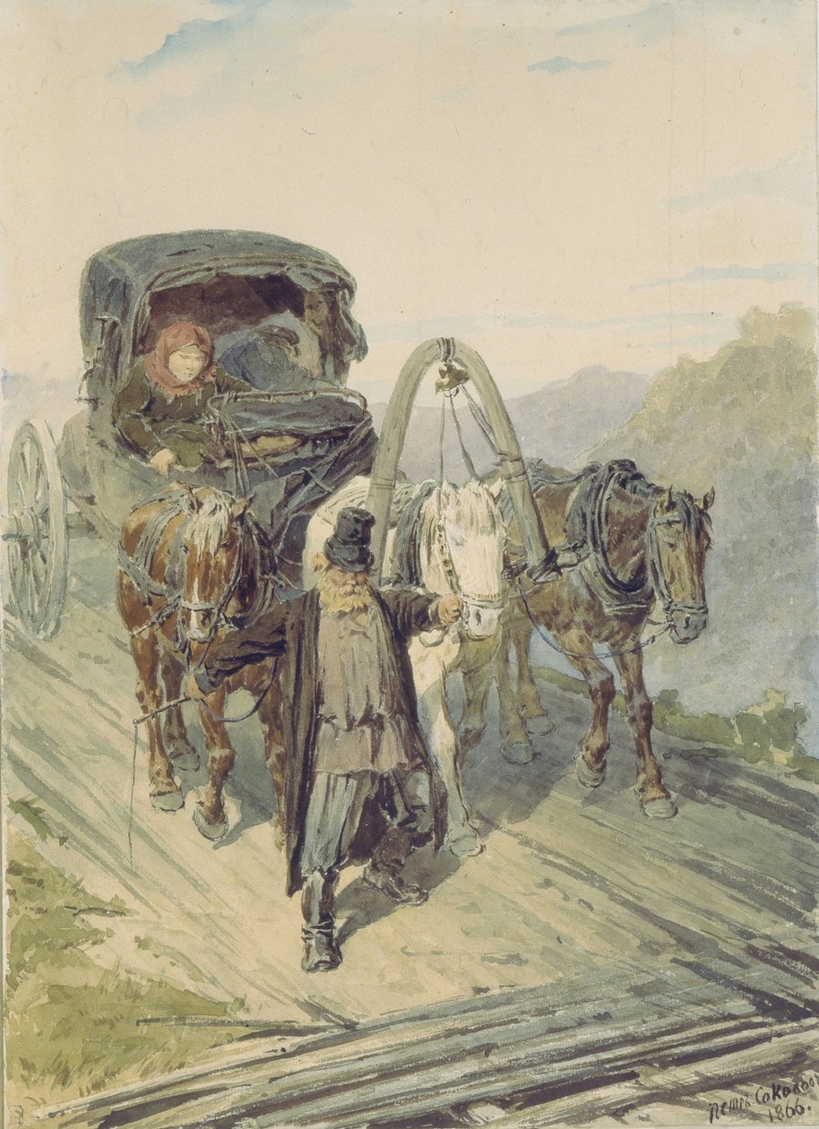 Trojka, 1866 av Pyotr Petrovich Sokolov
