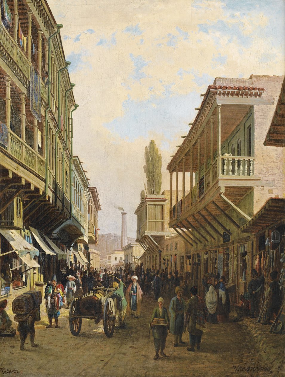 En gata i Tiflis av Pjotr ​​​​Petrowitsch Wereschtschagin