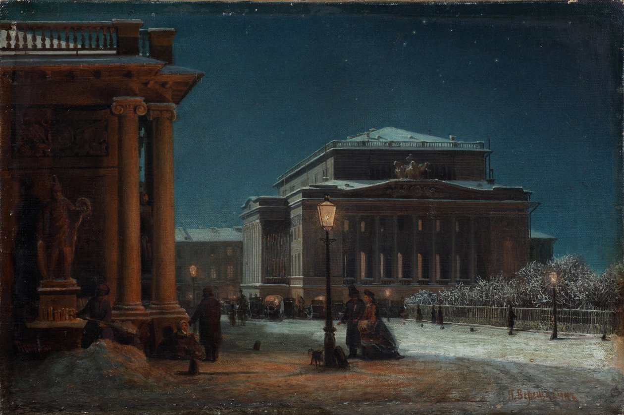 Alexandrinsky-teatern i Sankt Petersburg, 1870-talet av Pjotr ​​​​Petrowitsch Wereschtschagin