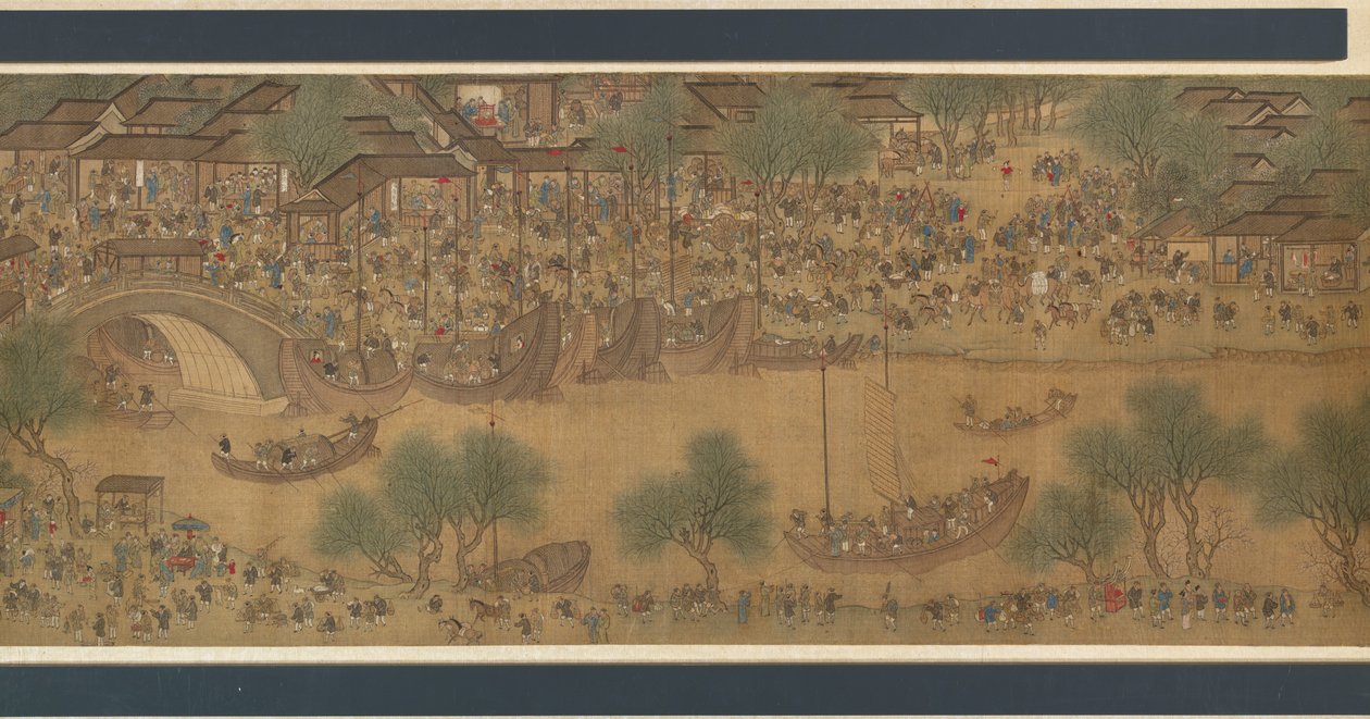 Vårfest på floden av Qing Dynasty Chinese School