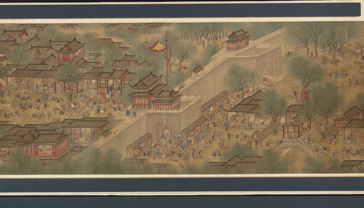 Vårfest på floden av Qing Dynasty Chinese School