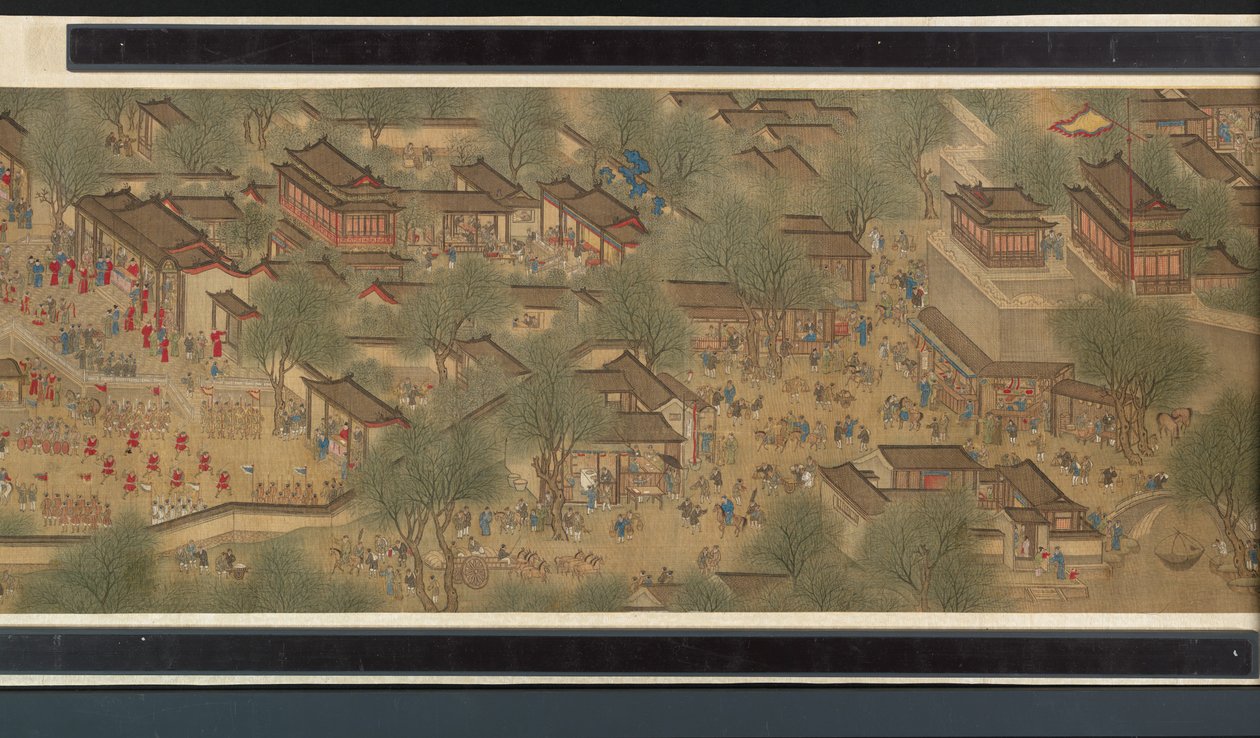 Vårfest på floden av Qing Dynasty Chinese School