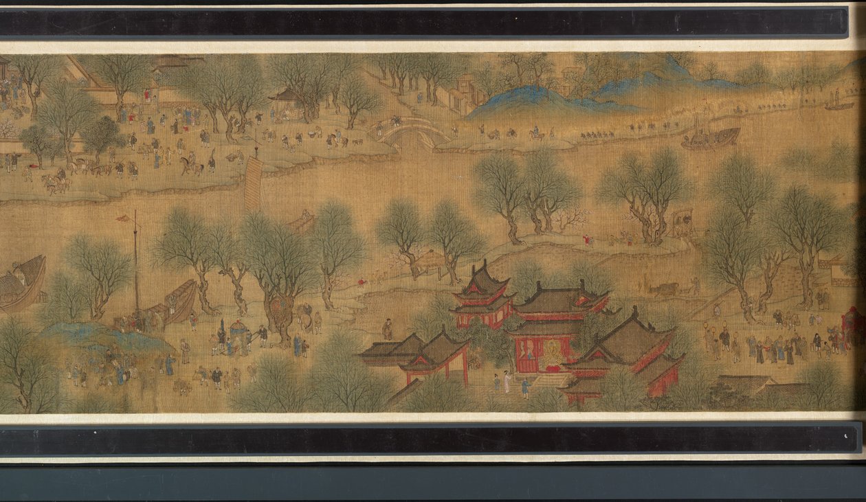 Vårfest på floden av Qing Dynasty Chinese School