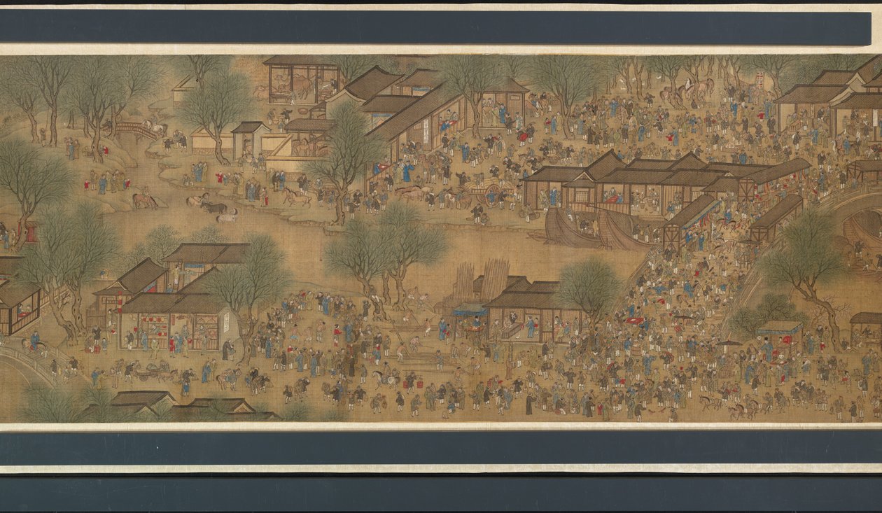 Vårfest på floden av Qing Dynasty Chinese School