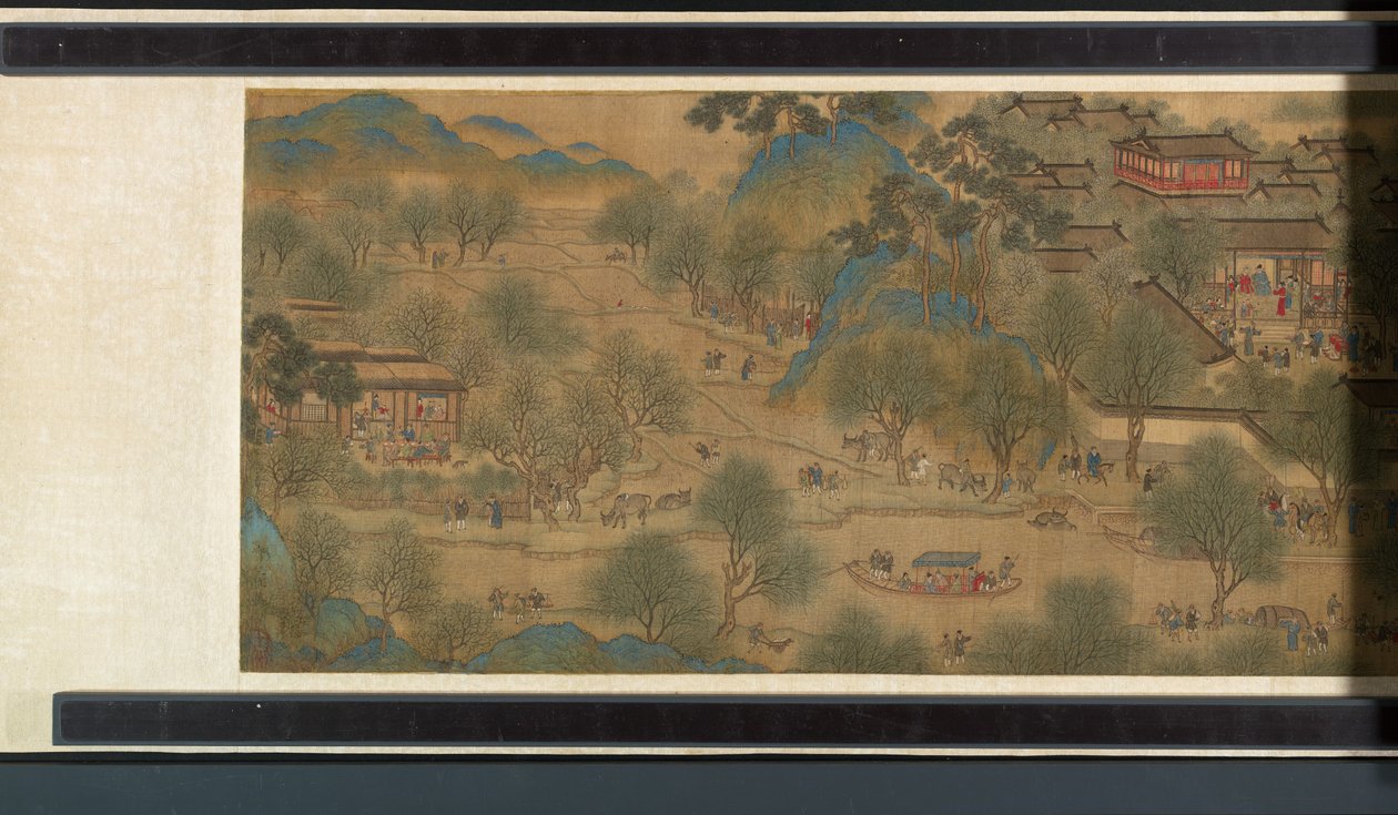 Vårfest på floden av Qing Dynasty Chinese School