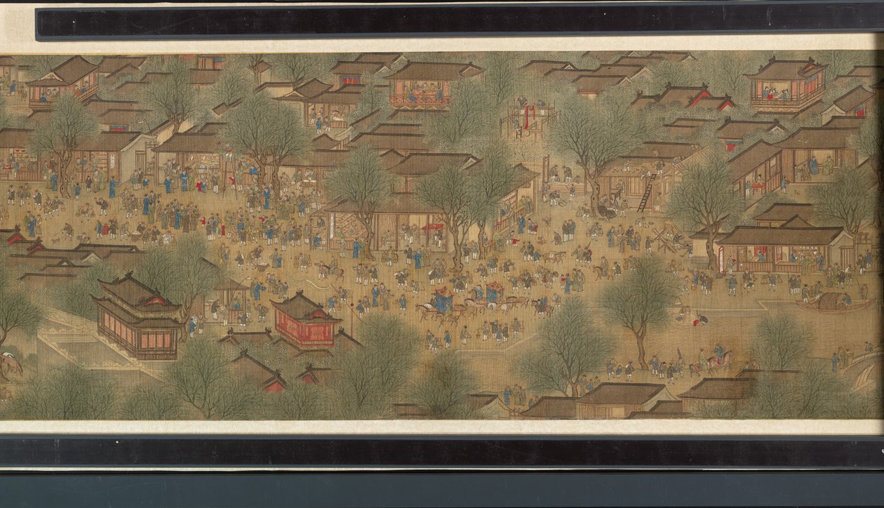 Vårfest på floden av Qing Dynasty Chinese School
