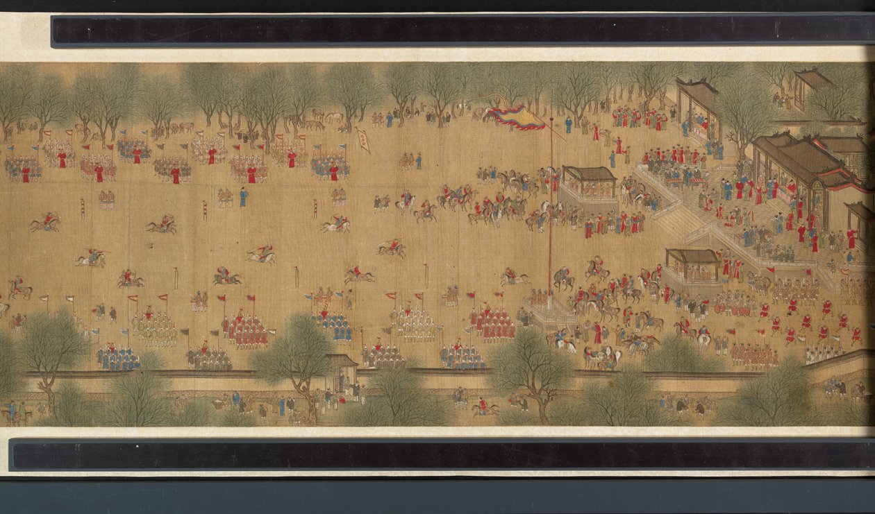 Vårfest på floden av Qing Dynasty Chinese School