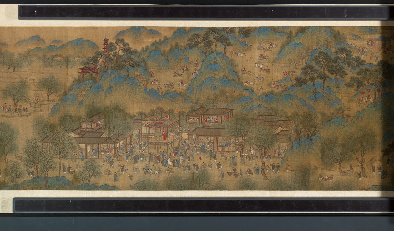 Vårfest på floden av Qing Dynasty Chinese School