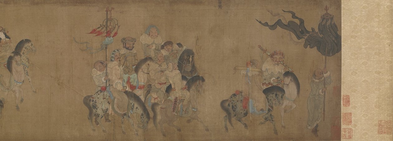 Cai Wenji Återvänder till Kina, 1600-1700-talet av Qing Dynasty Chinese School