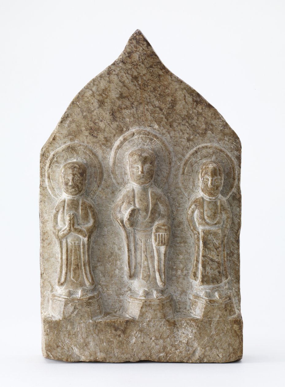 Förfalskning av en liten buddhistisk tablett av Qing Dynasty Chinese School