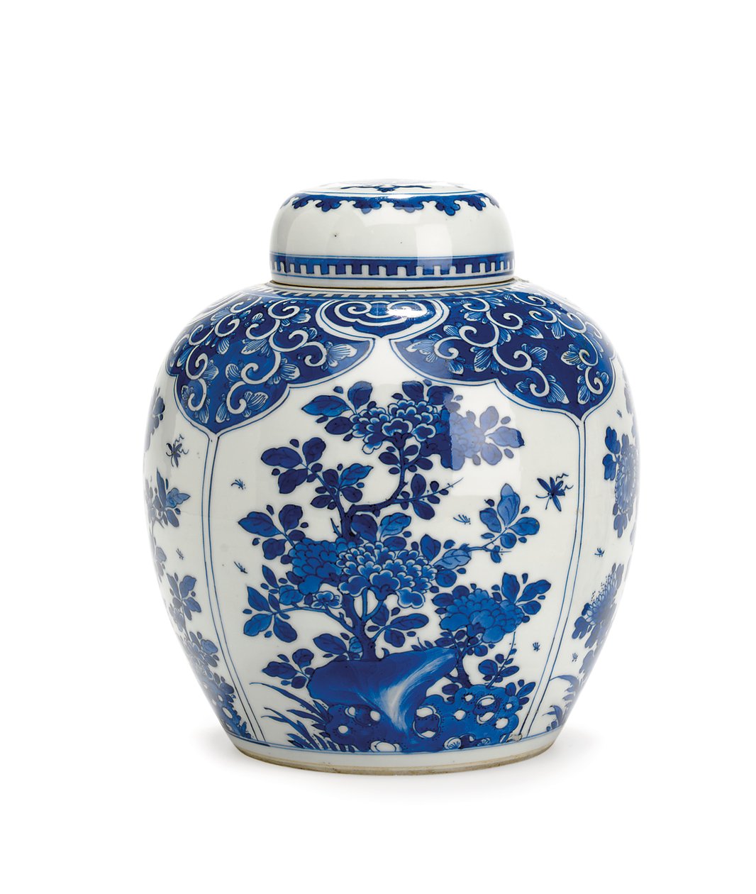 Ingefärsburk och lock, Kangxi-perioden, 1661-1722 av Qing Dynasty Chinese School