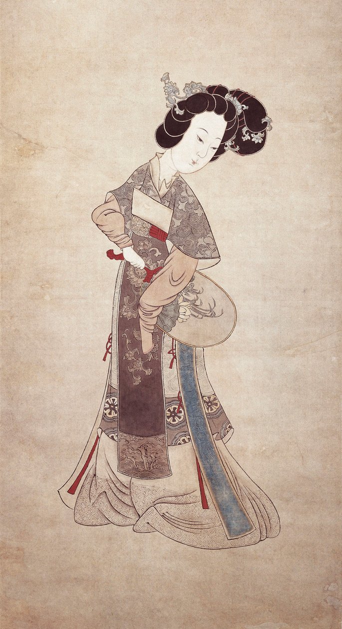 Lady of China, av Ren Shyong (målning på siden) av Qing Dynasty Chinese School