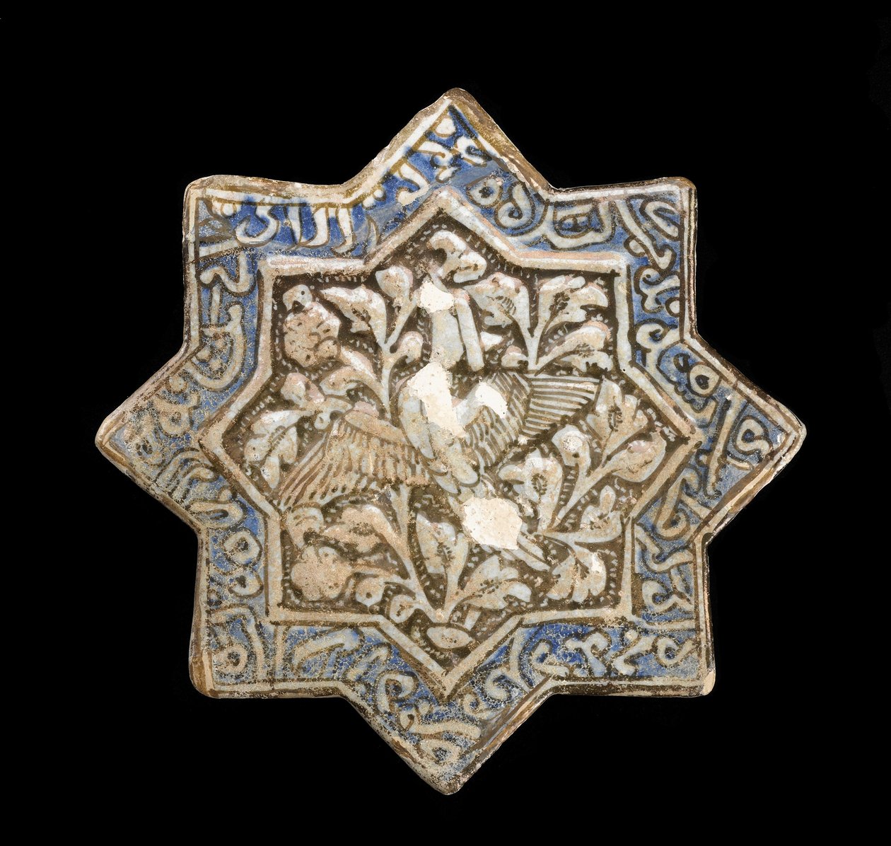 Landskap med höga träd, hopfällbar fläkt, mitten av 1700-talet av Qing Dynasty Chinese School