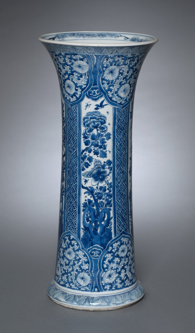 Vas med lock av Qing Dynasty Chinese School