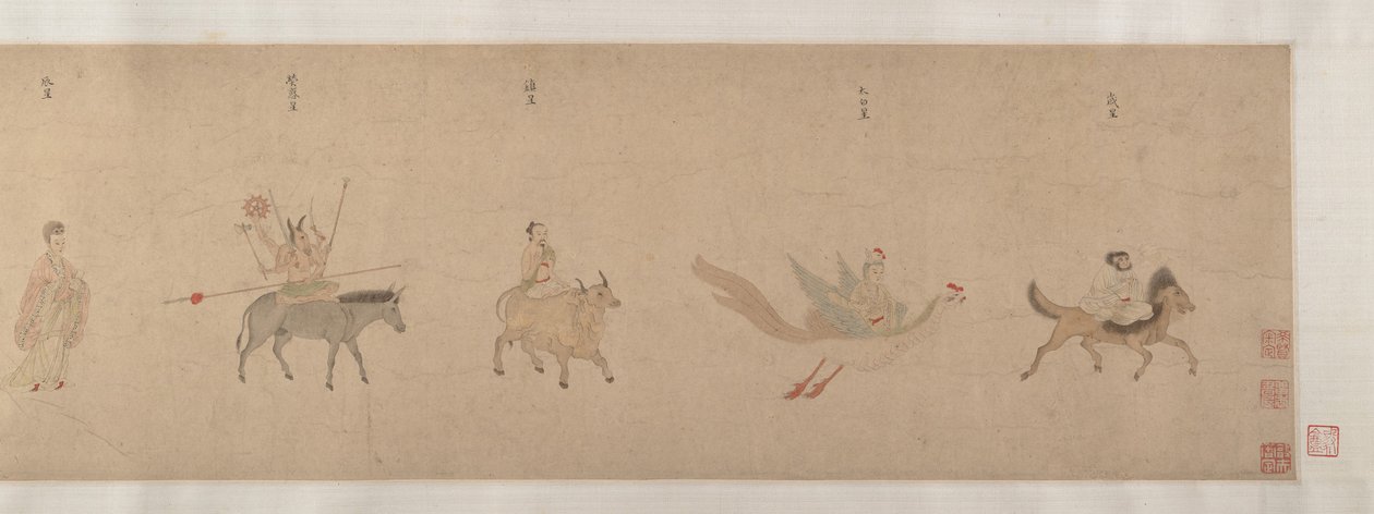 Divinities of the Planets and Constellations, 1500-talet. av Qiu Ying