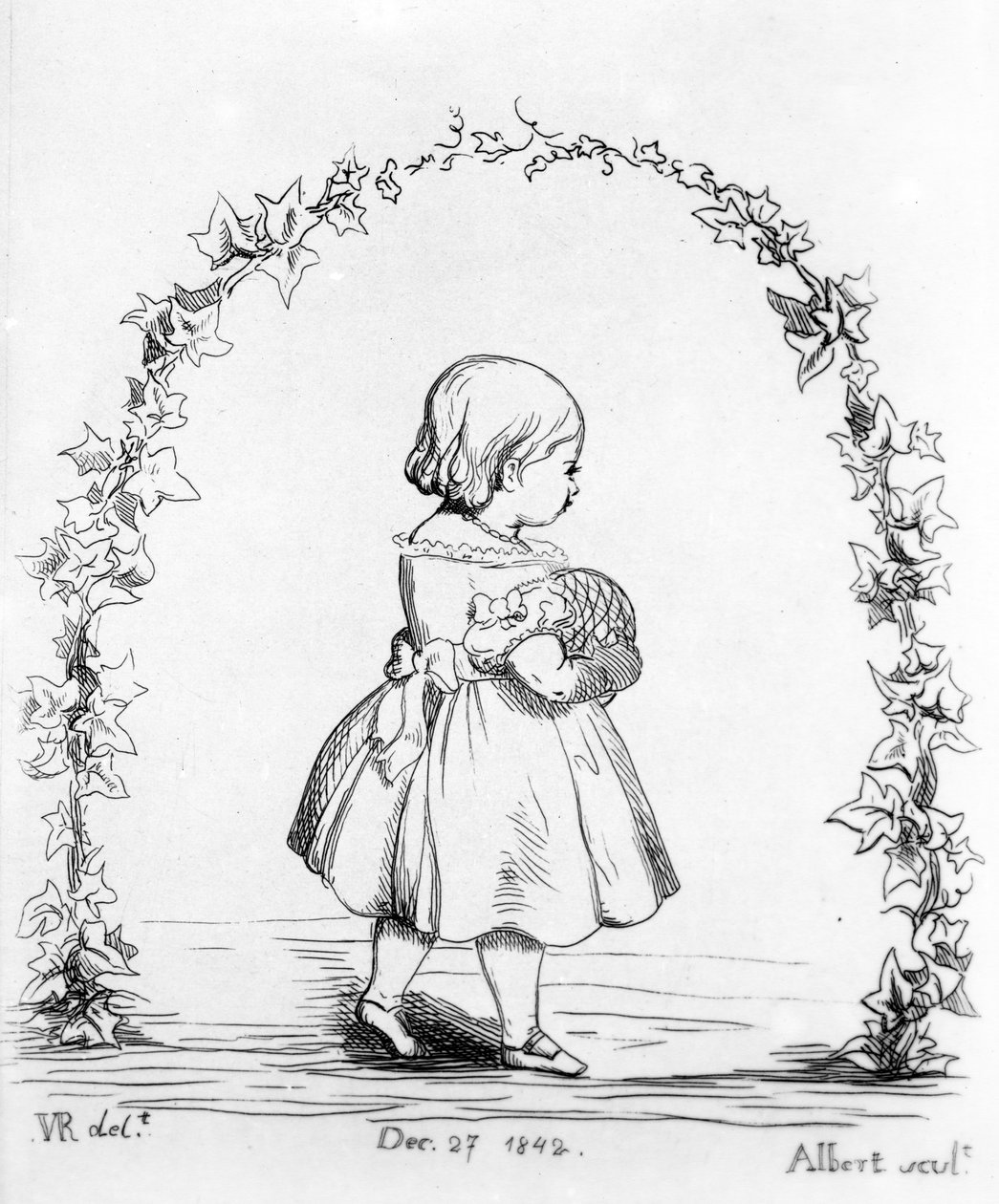 Victoria, The Princess Royal, iliyoandikwa na Prince Albert, 1842 swed av Queen Victoria