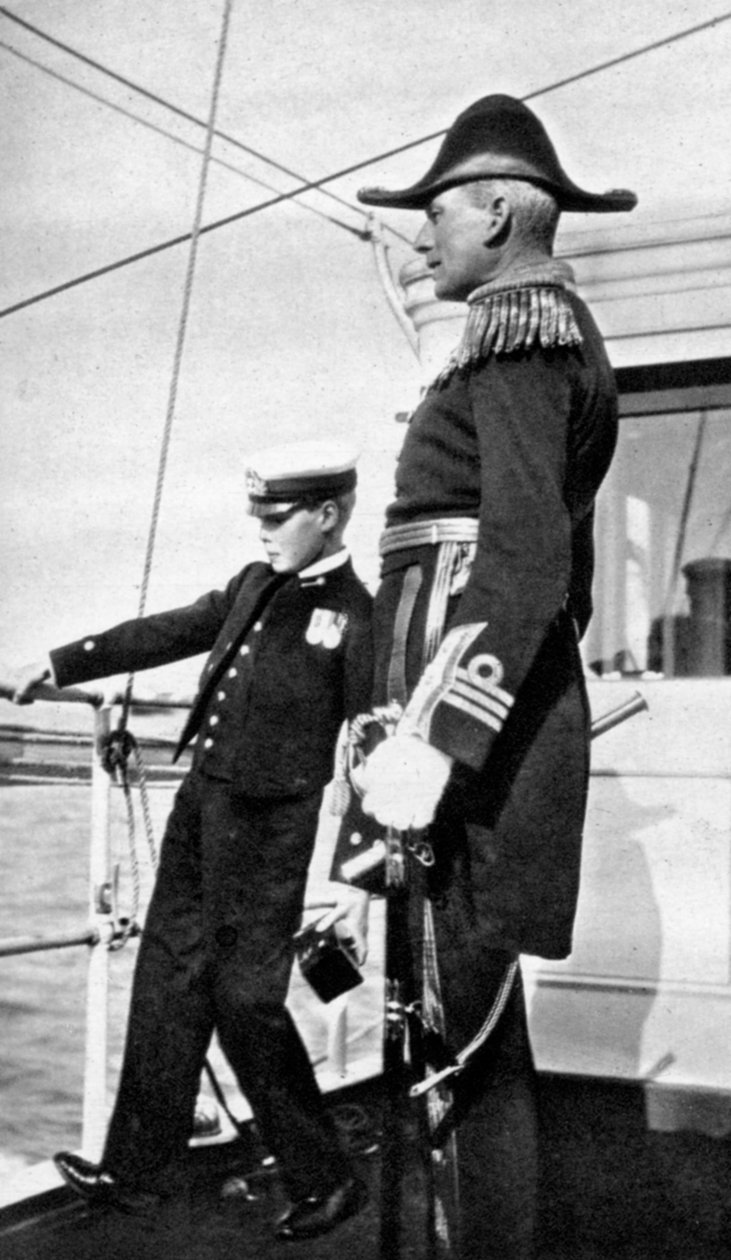 Prins Edward 1894-1972, den blivande kungen Edward VIII, med Sir Charles Cust, 1908. av Queen Alexandra