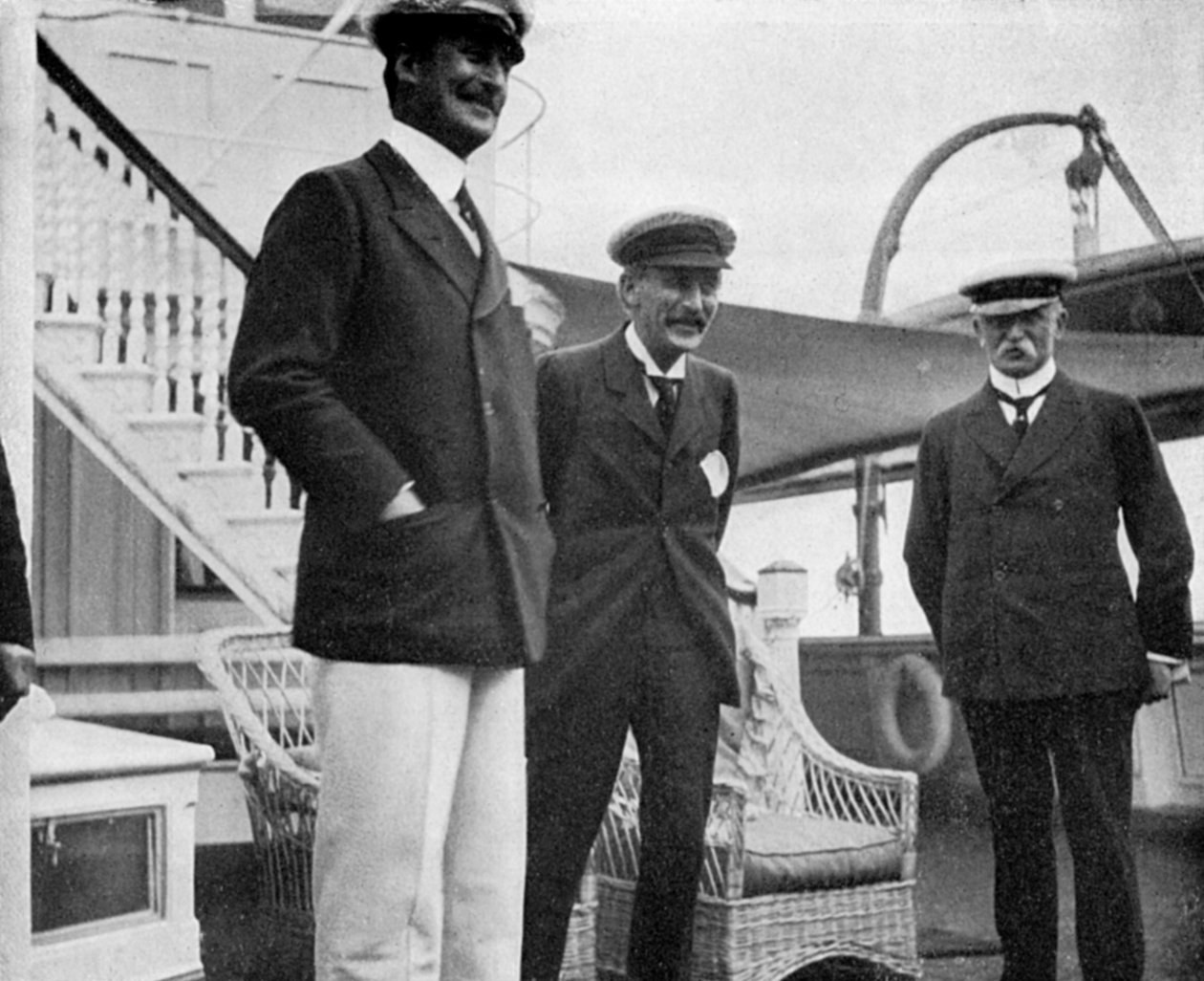 Sir Charles Hardinge, Sir Arthur Nicolson och General Sir John French, 1908 av Queen Alexandra