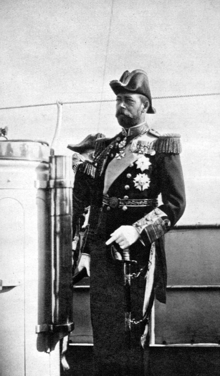 Prinsen av Wales 1865-1936, den blivande kungen George V, 1908. av Queen Alexandra