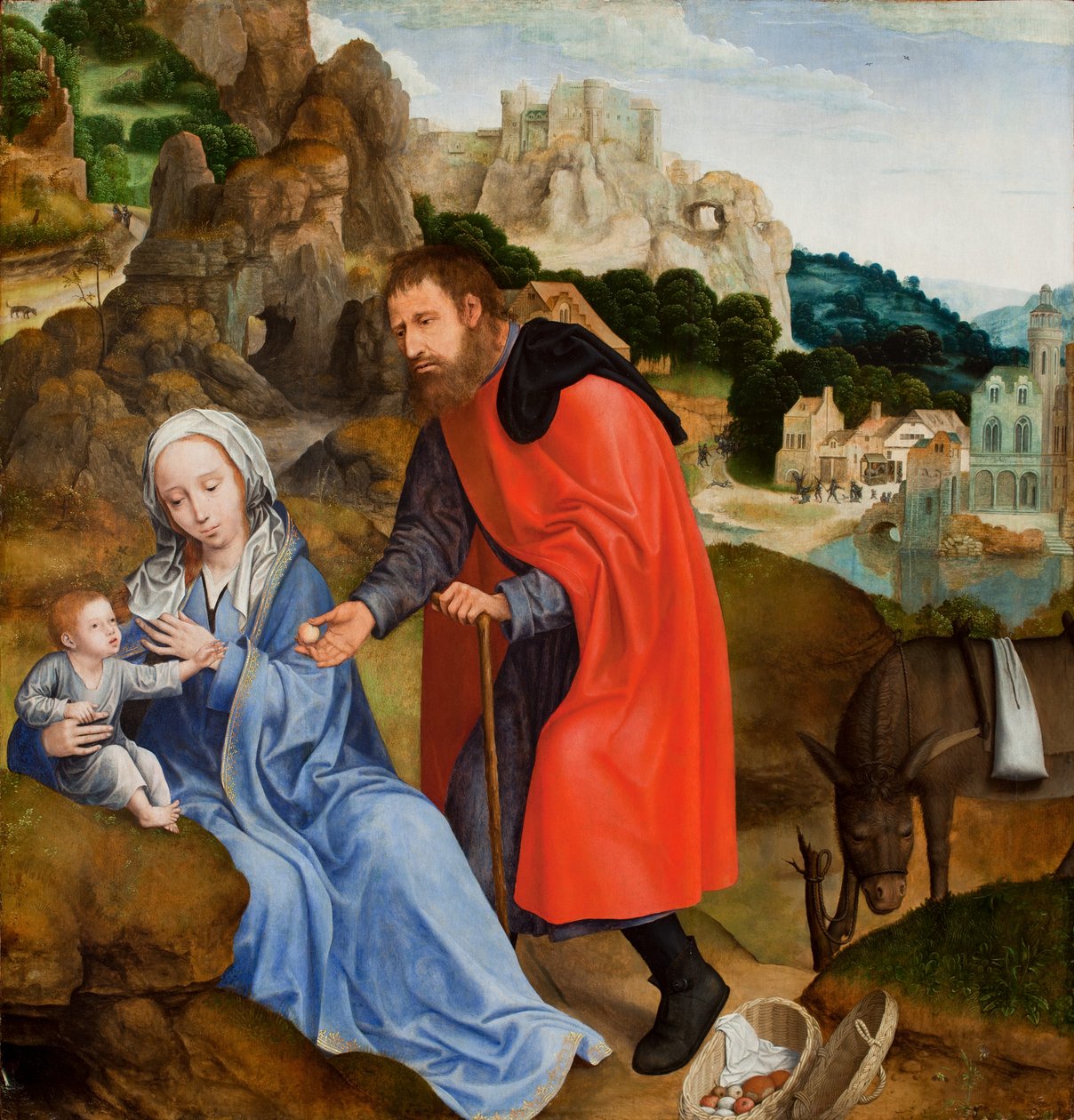 Vilan på flykten till Egypten, c.1509-13 av Quentin Massys or Metsys