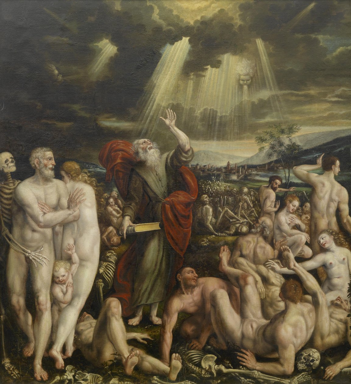 Die Vision des Propheten Ezechiels von der Auferstehung der Toten av Quentin Metsys the Younger