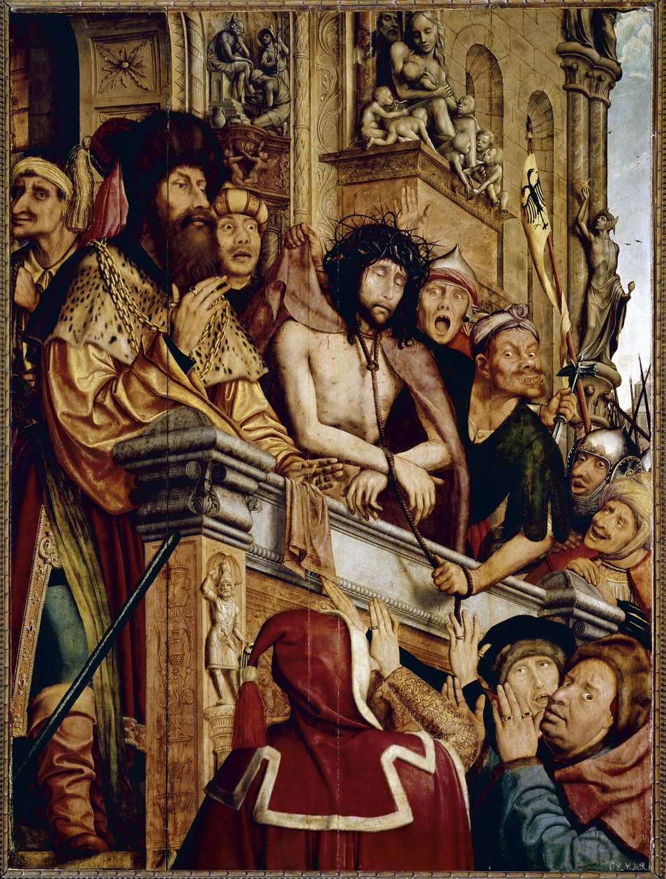 Ecce Homo, Kristus presenterade för folket. (olja på panelen av Quentin Massys or Metsys