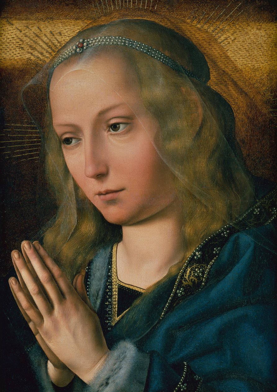 The Virgin in Adoration, ca 1491-1505 (olja på panel) av Quentin Massys or Metsys