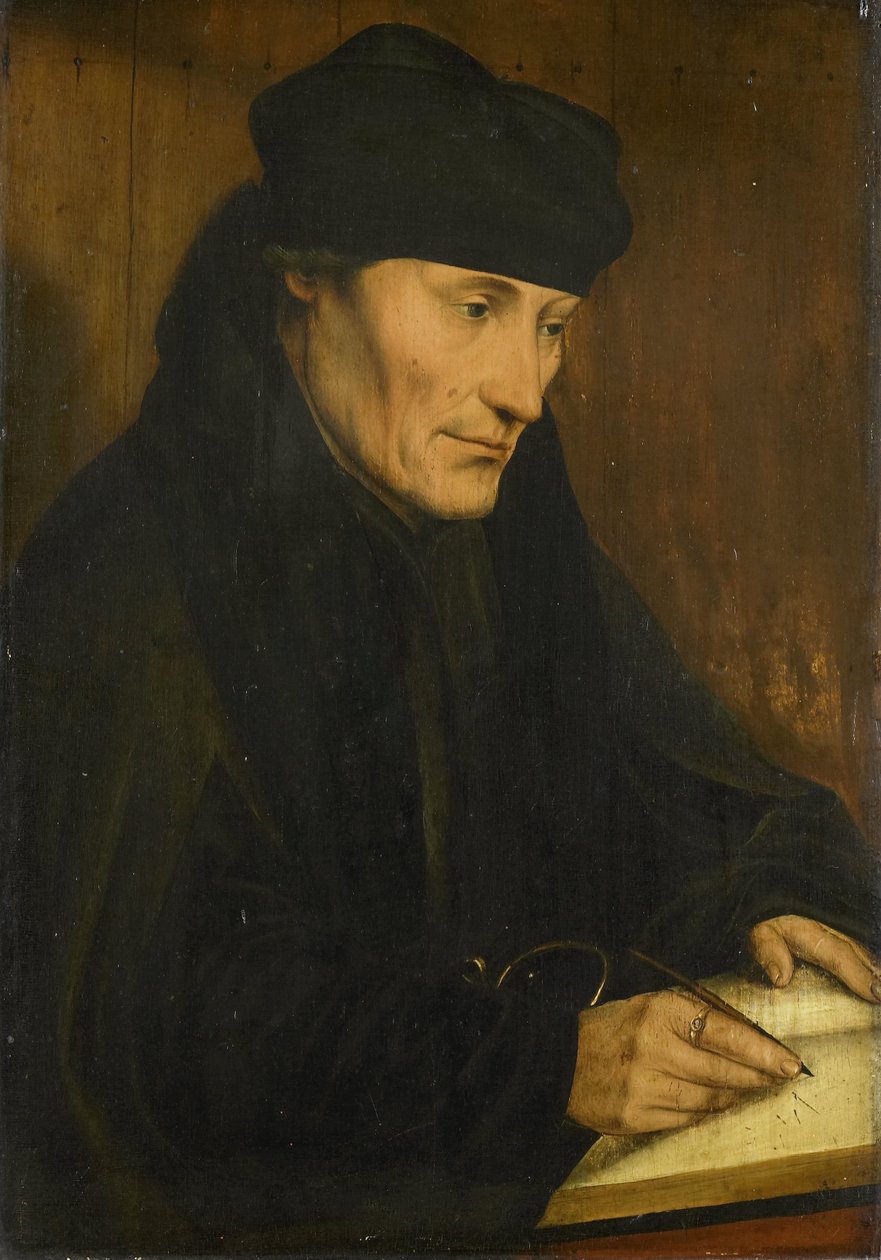 Porträtt av Desiderius Erasmus av Quinten Massijs (I) (copy after)