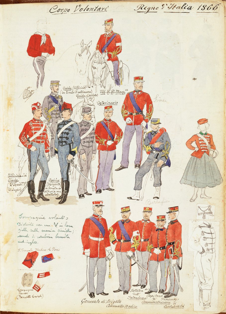 Uniforms of Army Volunteer Corp of Kingdom of Italy av Quinto Cenni, färgplatta av Quinto Cenni