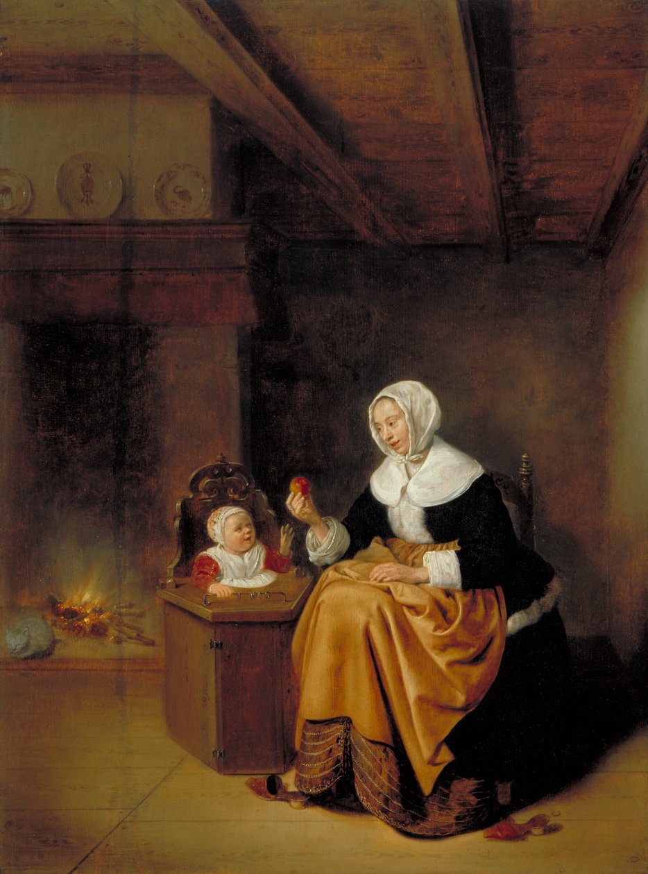Mor och barn i ett inre, c.1660 av Quiringh Van Brekelenkam