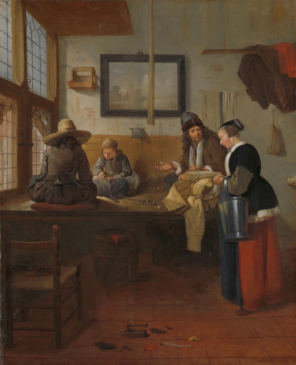 Skräddarens verkstad, 1661 av Quiringh Van Brekelenkam