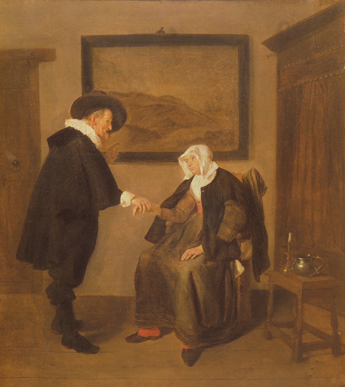 Konsultationen, c.1655 av Quiringh Van Brekelenkam