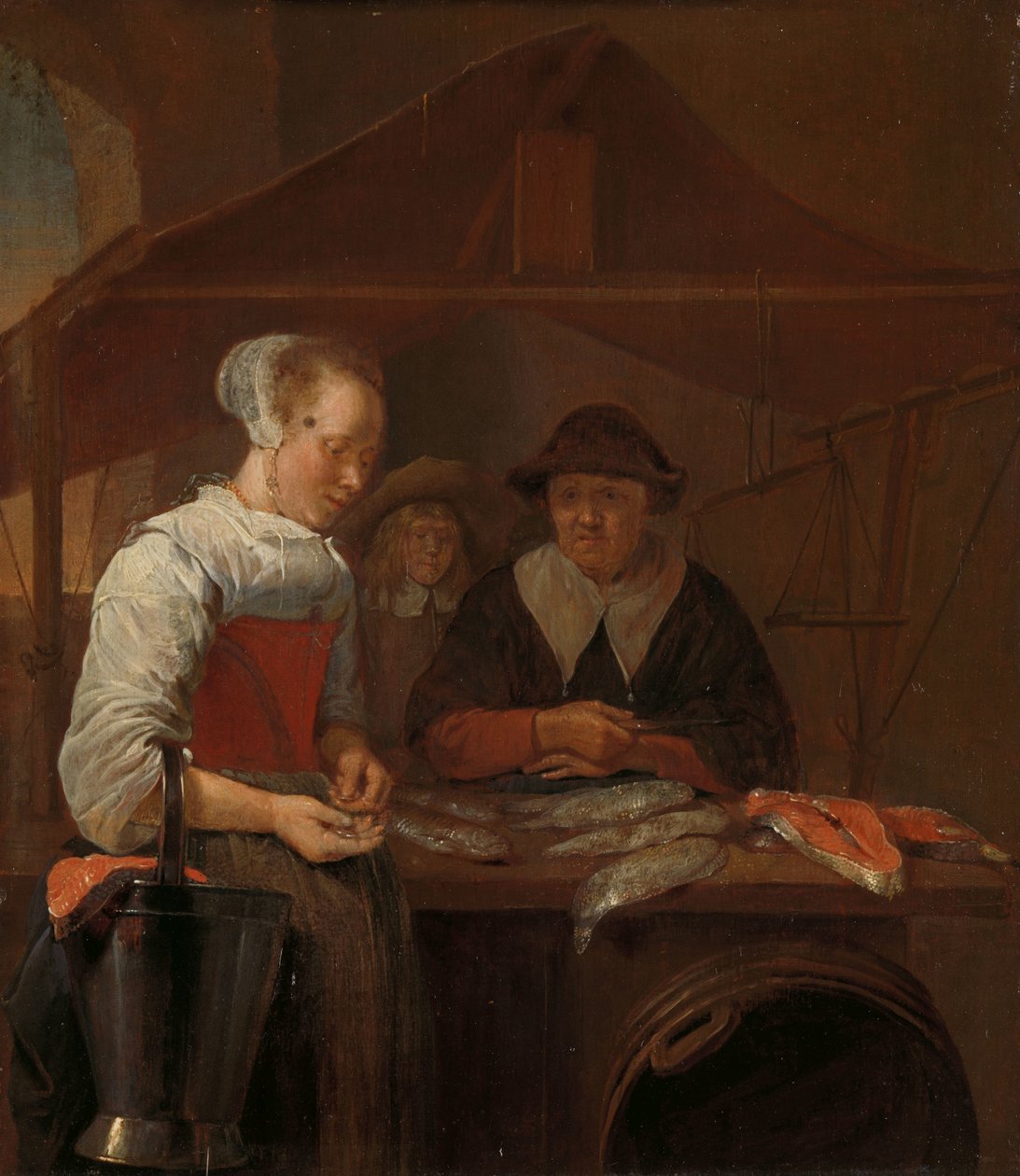 Fiskfrun av Quiringh Gerritsz. van Brekelenkam