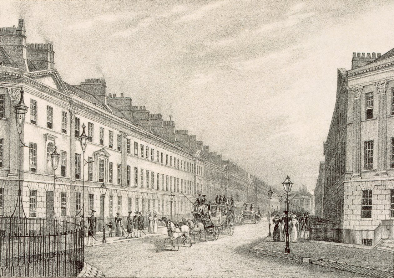 Great Pulteney Street, Bath, ca 1883 av R. Woodroffe