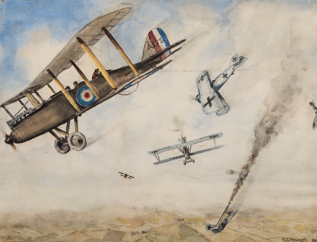 Andra världskriget Dogfight, 1918 av R.C. McCarthy