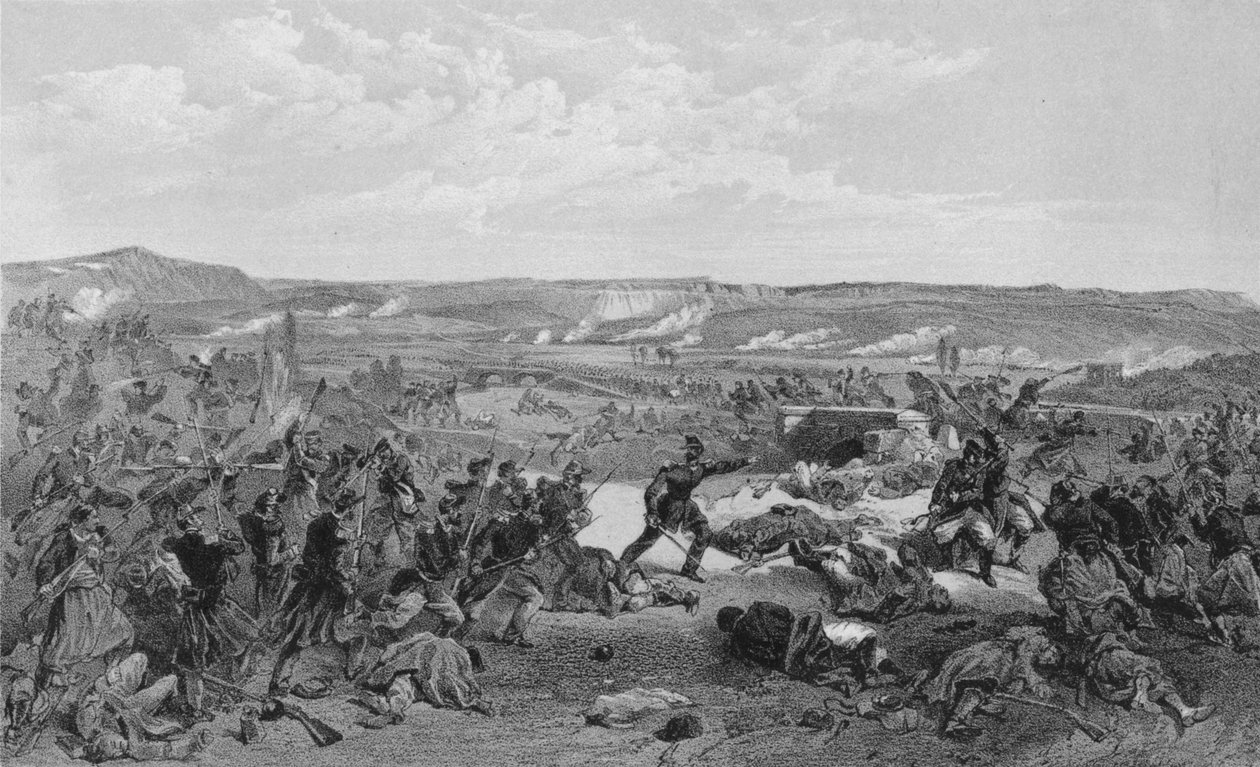"Slaget vid Tchernaya, 16 augusti 1855". av RM Bryson